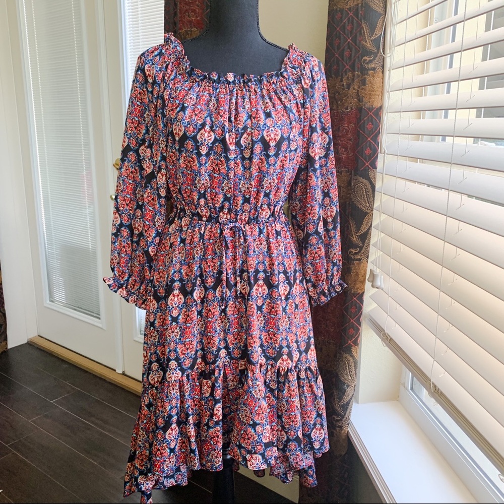 Marciano Catelyn Printed High-Low Dress